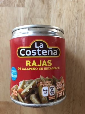 [lata la costeña jalapeño] RAJAS DE JALAPEÑO LA COSTEÑA 220G